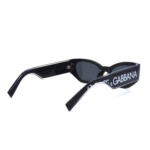DOLCE&GABBANA DG6186 501/87 BLACK DARK GREY LENS AUTHENTIC SUNGLASSES - Picture 7 of 16